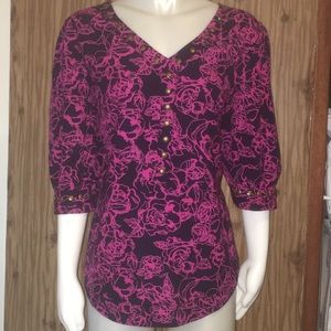 Beautiful purple and black blouse